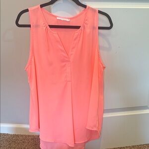 Lush Vibrant Pink Sleeveless Blouse
